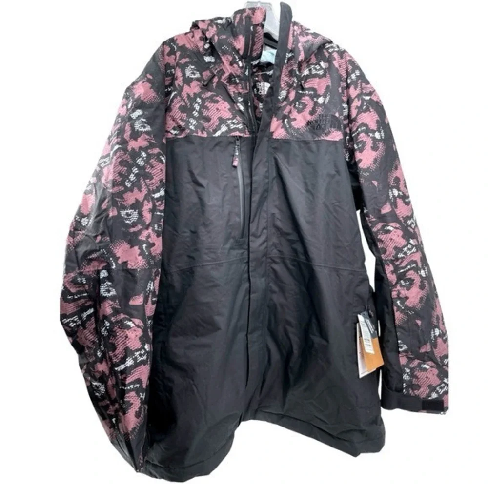 The North Face Snowboard Jacket Balfron XXL Black Pink Camo New